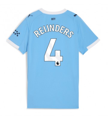 Lacne Ženy Futbalové dres Manchester City Tijjani Reijnders #4 2025-26 Krátky Rukáv - Domáci